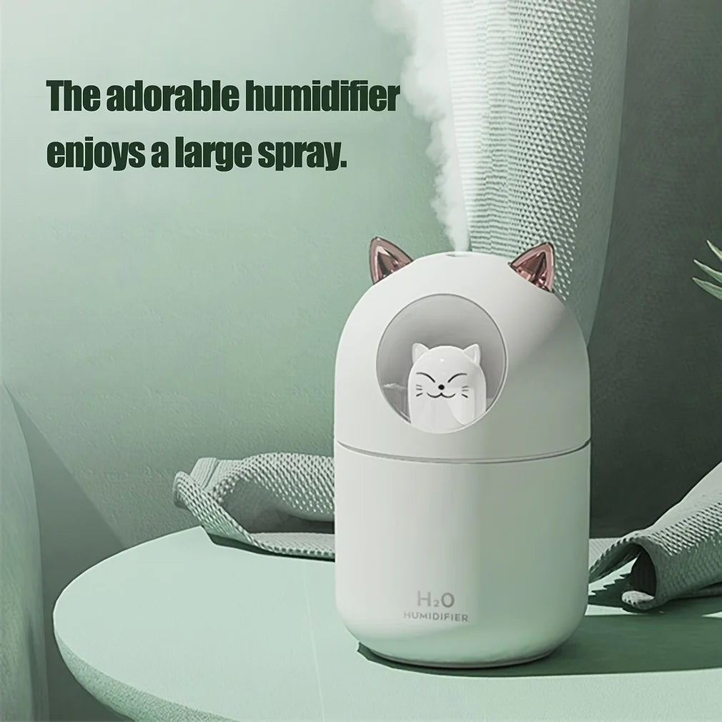 300Ml Cute Cat H2O Room Mist Spray Essential Oil Diffuser Aromatherapy Portable Car Air Diffuser Mini Humidifier